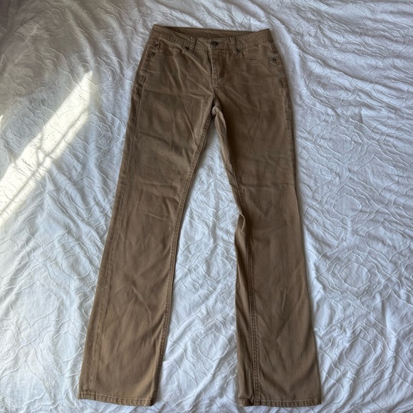 Liverpool Jeans Company Tan Straight Leg Pants Khaki - Picture 1 of 9